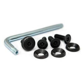 License Plate Bolts Pintorux Sarah Stainless Steel (Black) 4 Pieces & Tool Set M6 x 20