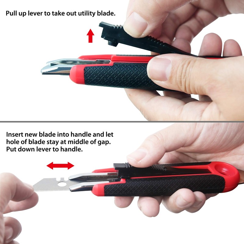 XW Self Retracting Safety Utility Knife, Auto Retractable Box Cutter