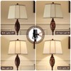 Luvkczc Vintage Floor Lamp - Brown Carved Resin with Hollow
