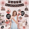 Birthday Decorations for Women, 33pcs Birthday Queen Crown and Sash,