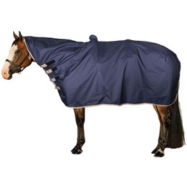 Dura-Tech Waterproof Contour Horse Show Rain Cover Sheet | Navy Blue Large 76 – 80 Inch | Fits Western and English Saddles | 600D Ripstop Polyester Outer Cover with Nylon Lining