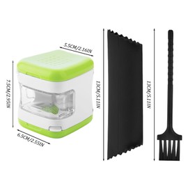 Garlic Press, Stainless Steel Garlic Press, Garlic Cutter, Comes with a Garlic Peeling Tool, Easy to Use and Clean, Suitable for Pressing Garlic and Ginger