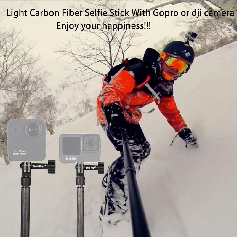 2m Carbon Fiber Invisible Selfie Stick for Insta360 X4, X3,