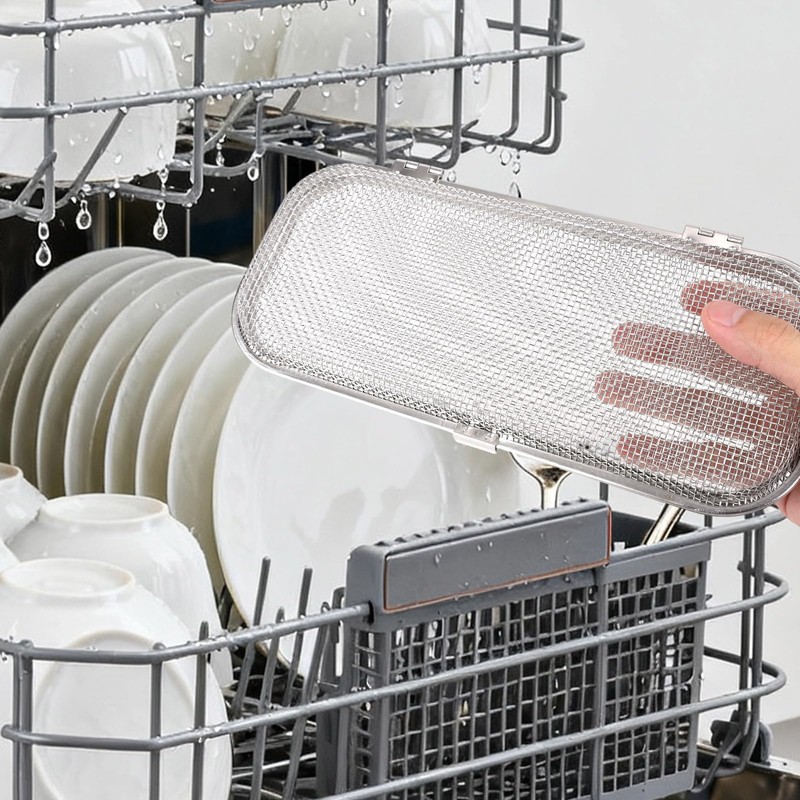 Dishwasher Chopstick Basket, 304 Stainless Steel Rectangular Dishwasher Basket for