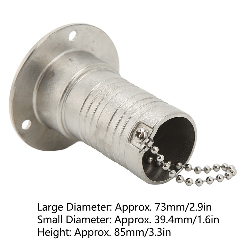 Marine Boat Deck Filler with Keyless Cap Stainless Steel Mirror