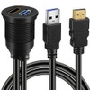 BATIGE USB 3.0 & HDMI → HDMI + USB3.0 AUX拡張ダッシュパネル