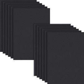 HXJDAM Stiff Felt 2 mm Felt Mat, 12 Pieces Craft Felt, 20 x 30 cm x 2 mm Thick Felt for Crafts, Felt Fabric Squares for DIY Project (Felt Black)