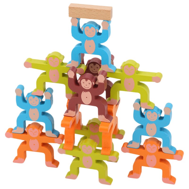 Wooden Stacking Games Balancing Blocks Toy Children Kid Educational Toy
