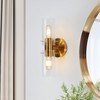 GEPOW Sconces Wall Lighting, Modern Gold Wall Sconces Indoor with