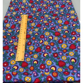 VIP VTG VIP Holly Holderman RED PURPLE BLUE YELLOW TOSSED FLOWERS - BTY Cotton Fabri