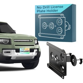 No Drill Front Grille Tow Hook License Plate Holder Compatible with Land Rover Defender,Discovery 5th gen,Discovery Sport 2nd gen,Range Rover 4th gen,Range Rover Evoque 2nd gen,Range Rover Sport