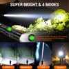 LED Tactical Flashlight Rechargeable - One Click SOS, Super Bright