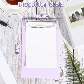 6 Pack Mini Clipboard, Colorful Small Clipboard 4 × 6 Inch Clip Boards with Profile Clips, Clip Boards for Classroom Clipboards Bulk with Hanging Hole Back to School Supplies for Student School Office