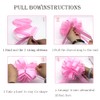 6 Pieces Large Pull Bows, Pink Gift Bow, 6 inches,