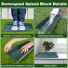 Gutter Downspout Splash Block,16.3"Drain Gutter Guard Diverter,Gutter Downspout Extensions for