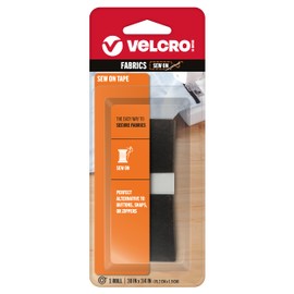 VELCRO Brand - Sew On Fasteners | Convenient Alternative to Snaps Buttons and Zippers | 30in x 3/4in Tape | Black