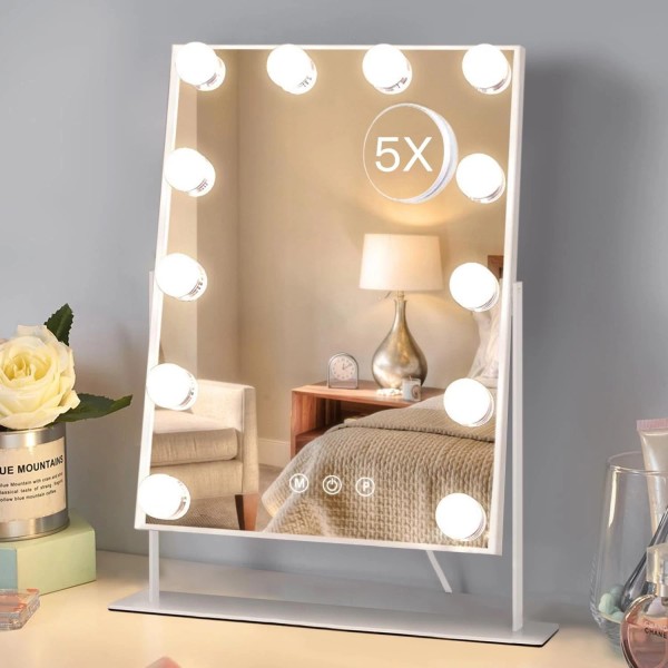 HIEEY Hollywood Vanity Mirror with 12 Dimmable Bulbs 17.4"L x