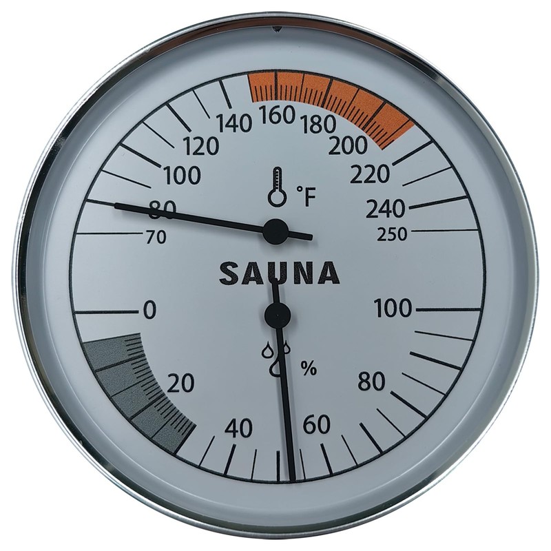 Sauna Thermometer and Hygrometer Combo – Precise Temperature & Humidity