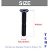 TERF® M6 X 40mm Hex Socket Countersunk Black Machine Screw