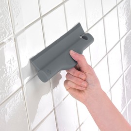 Polder Escobilla deslizante (gris), ducha sin rayas, azulejos, espejo y ventanas