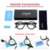 JFXQDR Round Blue Light Blocking Glasses, Retro Computer Gaming Eyeglasses