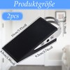 Black Door Wedge Rubber Set, 2 Pieces, Stackable Door Stops,