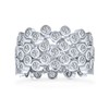 Geometric Circle Cubic Zirconia Wide Bezel CZ Bubble Stackable Eternity