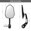 evermotor Motorcycle Handlebar End Mirrors, Motorcycle Mirrors E-Approved, 360° Rotation,