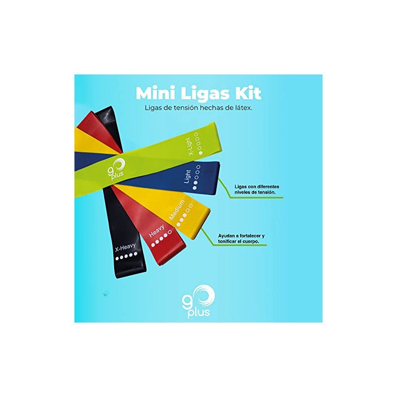 GO PLUS Mini Ligas Kit 5 Bandas de Resistencia
