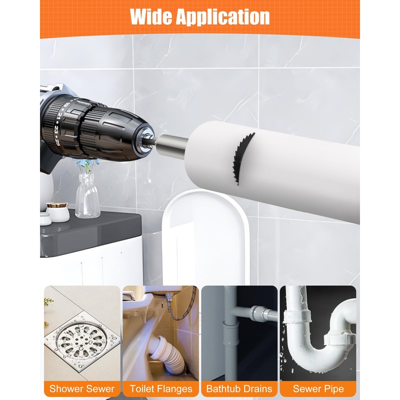 Inside Pipe Cutter for PVC Pipe with 5 Replacement Saw