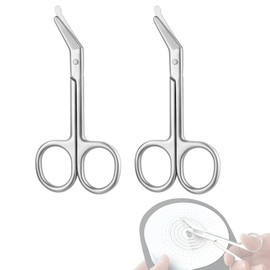 MUROCEA Ostomy Bag Scissor - Stoma Pouch Shear with Blunt Round Tip for Colostomy Ileostomy Care, Stainless Steel, 4.4" L, 2Pcs