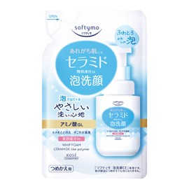 Kose Softymo Foaming Facial Wash (with Ceramides), Refill, 130 mL, Facial Cleansing Foam, for Pore Dirt