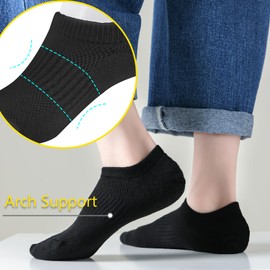 LO SHOKIM No Show Socks Girls Cotton Low Cut Socks Boys Breathable Non Slip Short Socks Kids 5 Pairs (Black, XS)