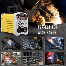 Tobewan Mini Welder Machine 110V ARC200 Stick Welder Electric Welding Machine, Welding Electrode Holder Slag Hammer Home DIY 110V