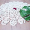 Phantomon 20 Inch Lace Doilies Placemats Handmade Crochet Round Coasters
