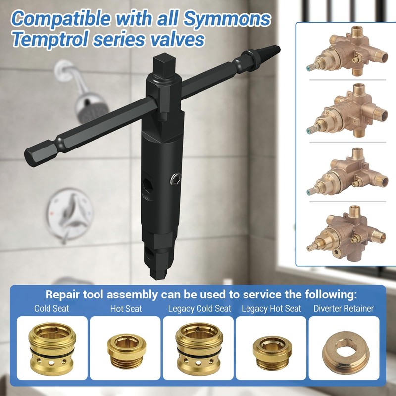 T35C-Pro Removal Tools Kit for Symmons Temptrol Valves,Set Includes Removal