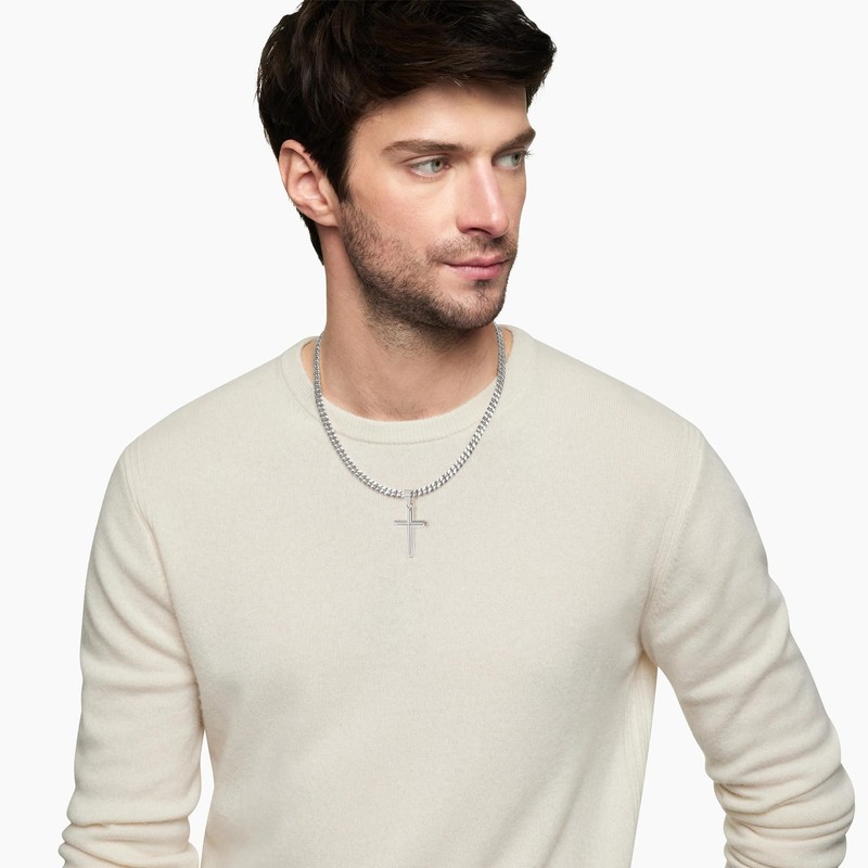 Esrael 316L Stainless Steel Cross Chain Necklace for Men Boys