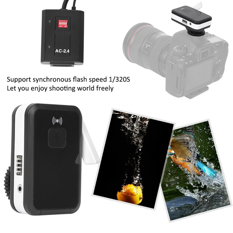 NiceFoto AC-2.4A Plastic Remote Control Trigger Anti Interference Support Synchronous