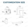 Aolemi Wall Mount Bathroom Faucet Wall Mounted Bathtub Faucet Single