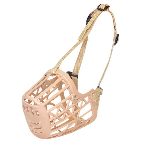 QIRUIRED Dog Muzzle Adjustable Straps Soft Basket Muzzles Prevent Biting