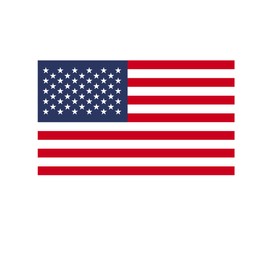USA Flag Vinyl Sticker, 7 inches by 3.8 inches