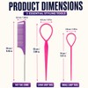 5 Piece Hair Braiding Tools Set with Rat Tail Comb