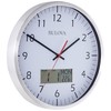 Bulova Manager Wall Clock C4810 | 14" Brushed Aluminum Industrial