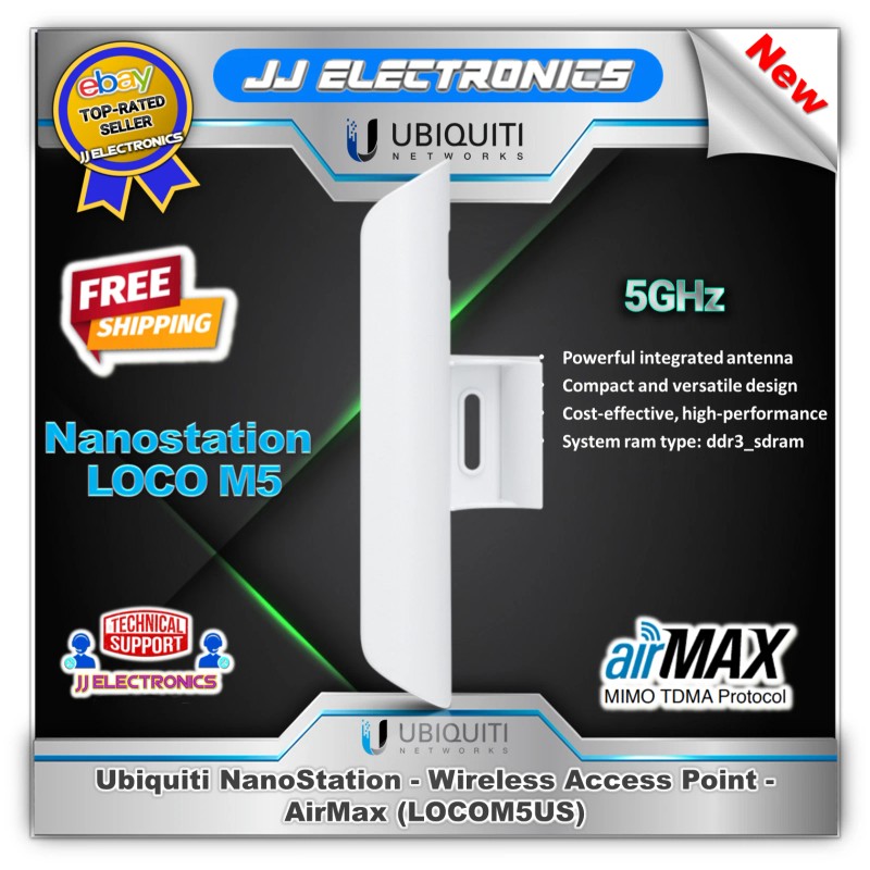 Ubiquiti Nanostation Loco M5 15 Kilometers Range 150+ Mbps Wireless