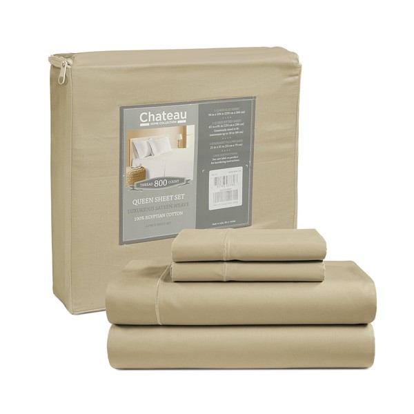 CHATEAU HOME COLLECTION 800 Thread Count 100% Egyptian Cotton Sheets