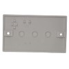 kenable 2 Gang Blanking Plate Cover Curved Edge Rounded Faceplate