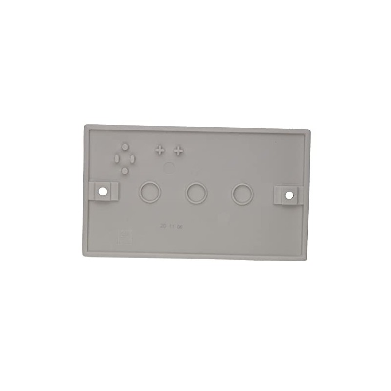 kenable 2 Gang Blanking Plate Cover Curved Edge Rounded Faceplate