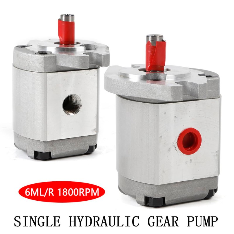 Mini Hydraulic Gear Pump, 6ml/r 3200rpm Flat Key Shaft, 21MPa
