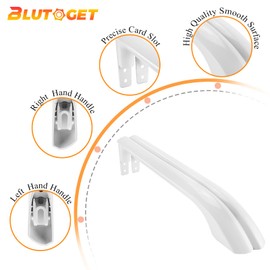 Blutoget FFTR1814QW4A 5304486359 5304506469 Refrigerator Door Handle 2 Pack 242059501 242059504 Fit for Frigidaire Refrigerator Door Handle FFTR1814QW4A FFTR1814QW3 FFTR1821QW0