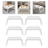 6Pcs Lap Desk Tray,Tray Folding Table,Foldable Laptop Desk,Plastic Breakfast Laptop